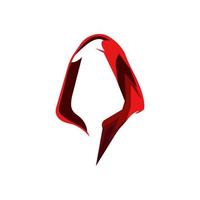 röd jacka huva logotyp ikon vektor