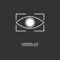 einfaches Augenkamera-Symbol-Logo vektor