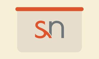 alphabet buchstaben initialen monogramm logo sn, ns, s und n vektor