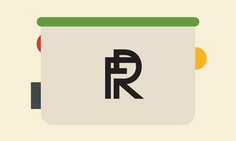 alfabetet bokstäver initialer monogram logotyp fr, rf, f och r vektor