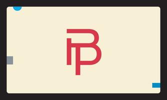 alphabet buchstaben initialen monogramm logo pb, bp, p und b vektor