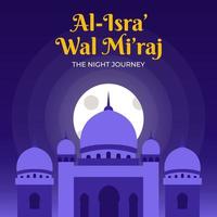 al-isra wal mi'raj de natt resa profet muhammad vektor
