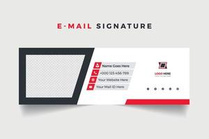 moderne Unternehmens-E-Mail-Signaturvorlage vektor