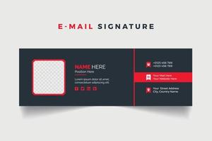 Dark Theam E-Mail-Signatur-Design vektor