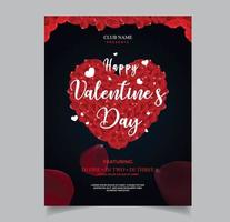 happy valentine's day party poster und flyer. Einladungskarte. vektor