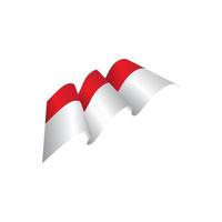 Indonesien flagga vektor illustration