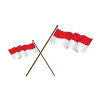 Indonesien-Flagge-Vektor-illustration vektor