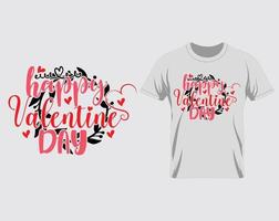 glücklicher valentinstag t-shirt design vektor