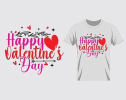 glücklicher valentinstag t-shirt design vektor