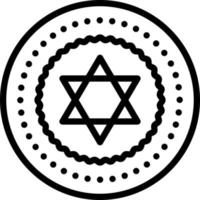 Zeilensymbol für Juden vektor
