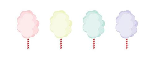 Zuckerwatte-Symbol im Cartoon-Stil isoliert auf weißem Hintergrund. filme und kinosymbolvorrat-vektorillustration. vektor