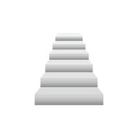 weiße Treppe, 3D-Innentreppen isoliert auf weiß. Sammlung von Vektorschritten. Treppenhaus für die Innenillustration lokalisiert auf weißem Hintergrund. vektor
