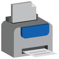 Drucker - isometrische 3D-Darstellung. vektor