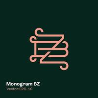 Monogramm-Logo bz vektor