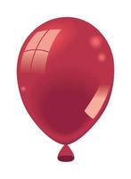 glänzender roter Ballon vektor