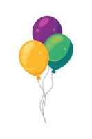 Ballons Dekorationssymbol vektor