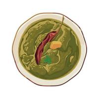indisk soppa med chili peppar vektor