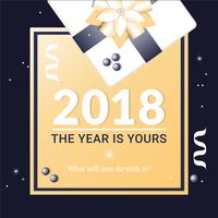 Gratis planlösning vektor nytt år hälsningskort