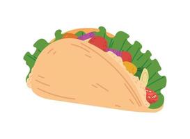 taco med grönsaker vektor