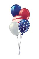flagga Amerika i ballonger vektor