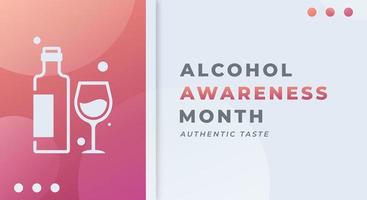 Happy Alcohol Awareness Month Celebration Vector Design Illustration für Hintergrund, Poster, Banner, Werbung, Grußkarte