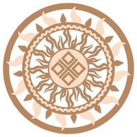 yarylo makosh, ein altes slawisches symbol, verziert mit skandinavischen mustern. beige Modedesign vektor