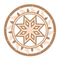 Alatyr, ein altes slawisches Symbol, verziert mit skandinavischen Mustern. beige Modedesign vektor