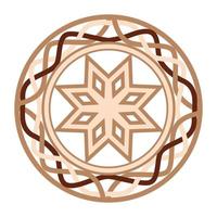 alatyr, ett gammal slavic symbol, dekorerad med scandinavian mönster. beige mode design vektor