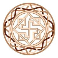 valkyria, ett gammal slavic symbol, dekorerad med scandinavian mönster. beige mode design vektor