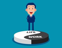 Beratung zum Thema Work-Life-Balance. Gleichgewichtskonzept. vektor