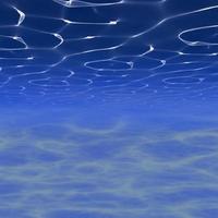 Vektorunterwasser-Hintergrundillustration mit Wasserwellen. realistischer hintergrund der blauen unterwelt. Ozean oder Meeresboden vektor