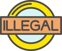 illegales Vektorsymbol vektor