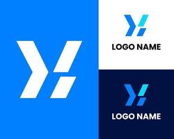 abstrakter y-buchstabe modernes anfängliches logo-design vektor