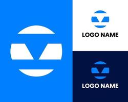 v Brief Logo Vorlage Vektor Icon Design