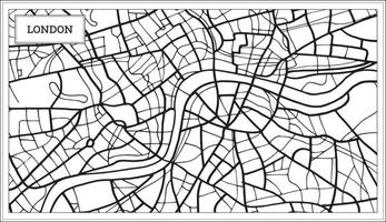 London-Karte in Schwarz-Weiß-Farbe. vektor