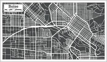 boise usa stadtplan im retro-stil. Übersichtskarte. vektor