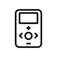 MP3-Player-Vektorsymbol Elektronikzeile eps 10-Datei vektor