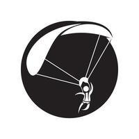 fallskärm logotyp ikon design och symbol fallskärmshoppning vektor