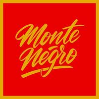 monte negro logo zum bedrucken von souvenirs und designs. Vektor-Illustration. vektor