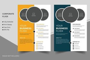 Corporate Business Flyer Design und Broschüren-Cover-Vorlage vektor