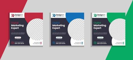 Postvorlage für digitales Marketing und Corporate Social Media oder Web-Banner vektor