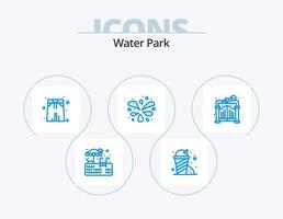 vatten parkera blå ikon packa 5 ikon design. . . parkera. trädgård. Port vektor