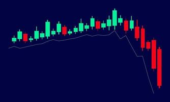 Gradient Stock Market Concept Stick Graph-Diagramm des Aktienmarkt-Investitionshandels vektor