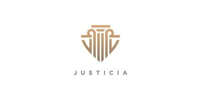 rättvisa logotyp design med modern abstrakt begrepp vektor
