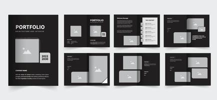 Architekturportfolio oder Innenportfolio oder Portfoliodesign vektor