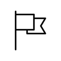 flagga baner, mål prestation, Rapportera begrepp ikon i linje stil design isolerat på vit bakgrund. redigerbar stroke. vektor