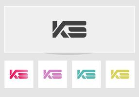 ks-Logo-Design. moderner ks-Logo-Designvektor mit modernem Trend vektor