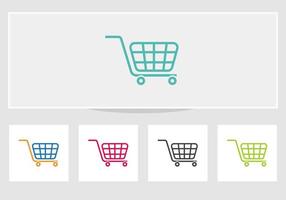 Warenkorb-Symbol. Shopping-Logo-Design-Vektor-Illustration vektor