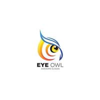 Augen Eule Design Farbverlaufsvorlage vektor