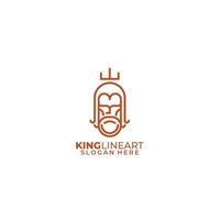 kung design linje konst logotyp mall ikon vektor